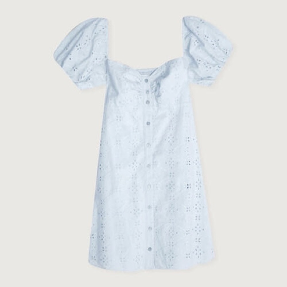 Oak + fort eyelet mini dress size s